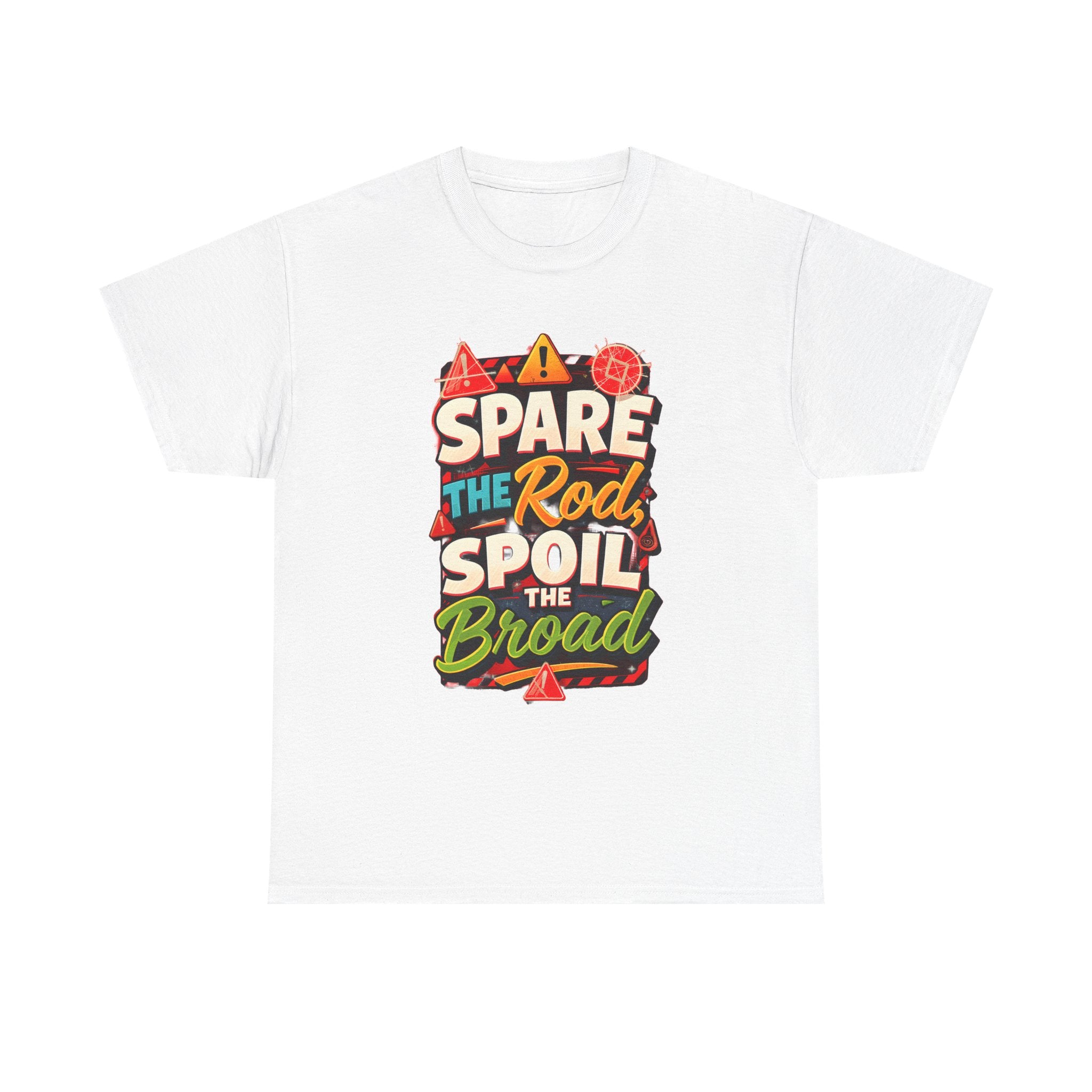 "Spare the Rod, Spoil the Broad" Funny Vintage Typography T-Shirt