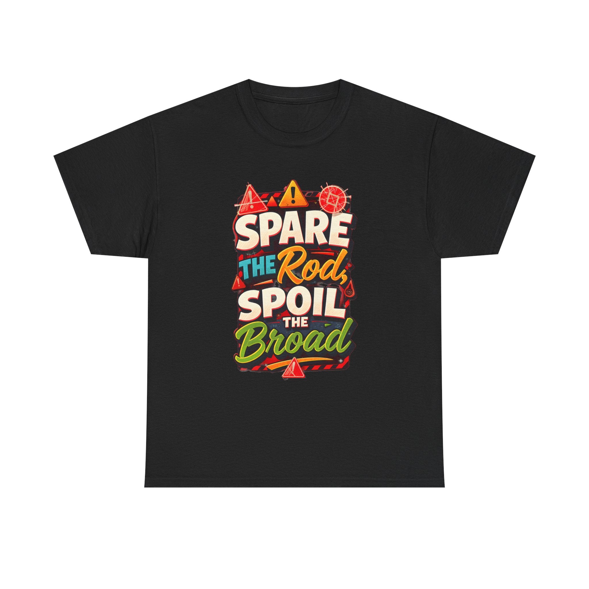 "Spare the Rod, Spoil the Broad" Funny Vintage Typography T-Shirt