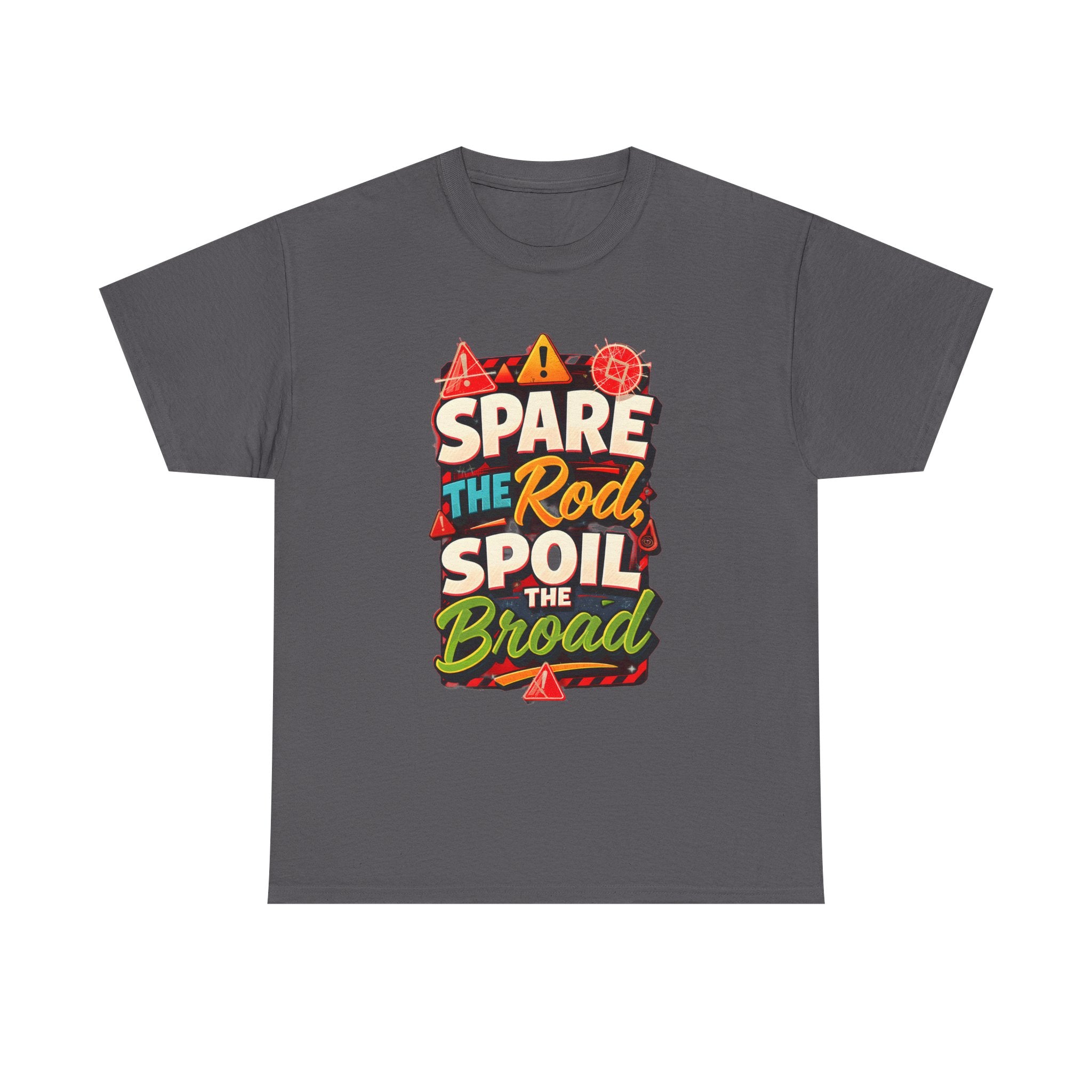 "Spare the Rod, Spoil the Broad" Funny Vintage Typography T-Shirt
