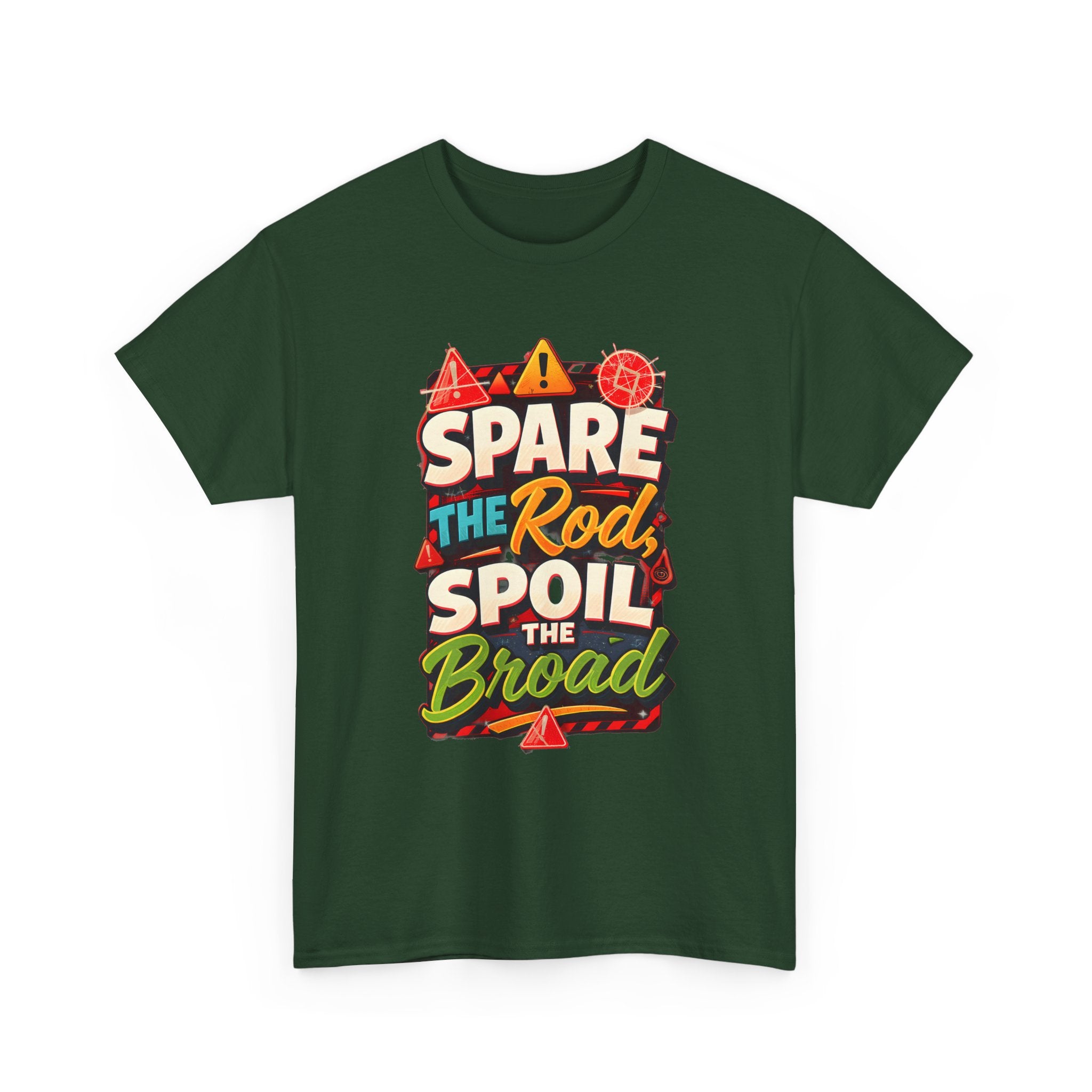 "Spare the Rod, Spoil the Broad" Funny Vintage Typography T-Shirt