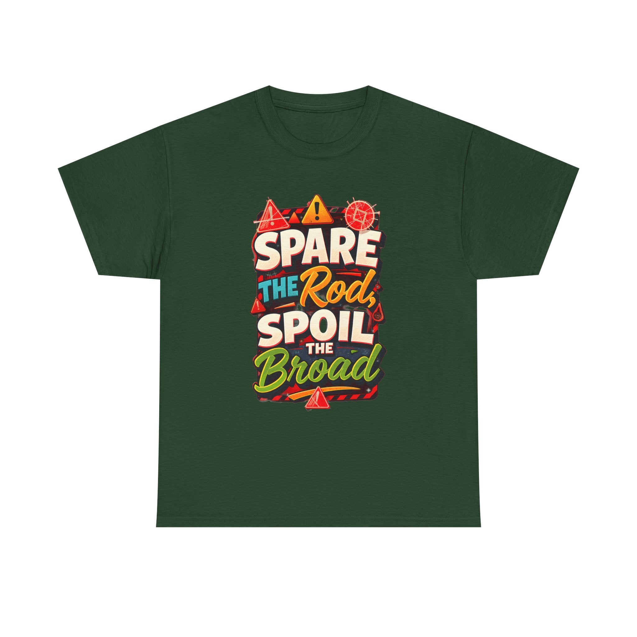 "Spare the Rod, Spoil the Broad" Funny Vintage Typography T-Shirt
