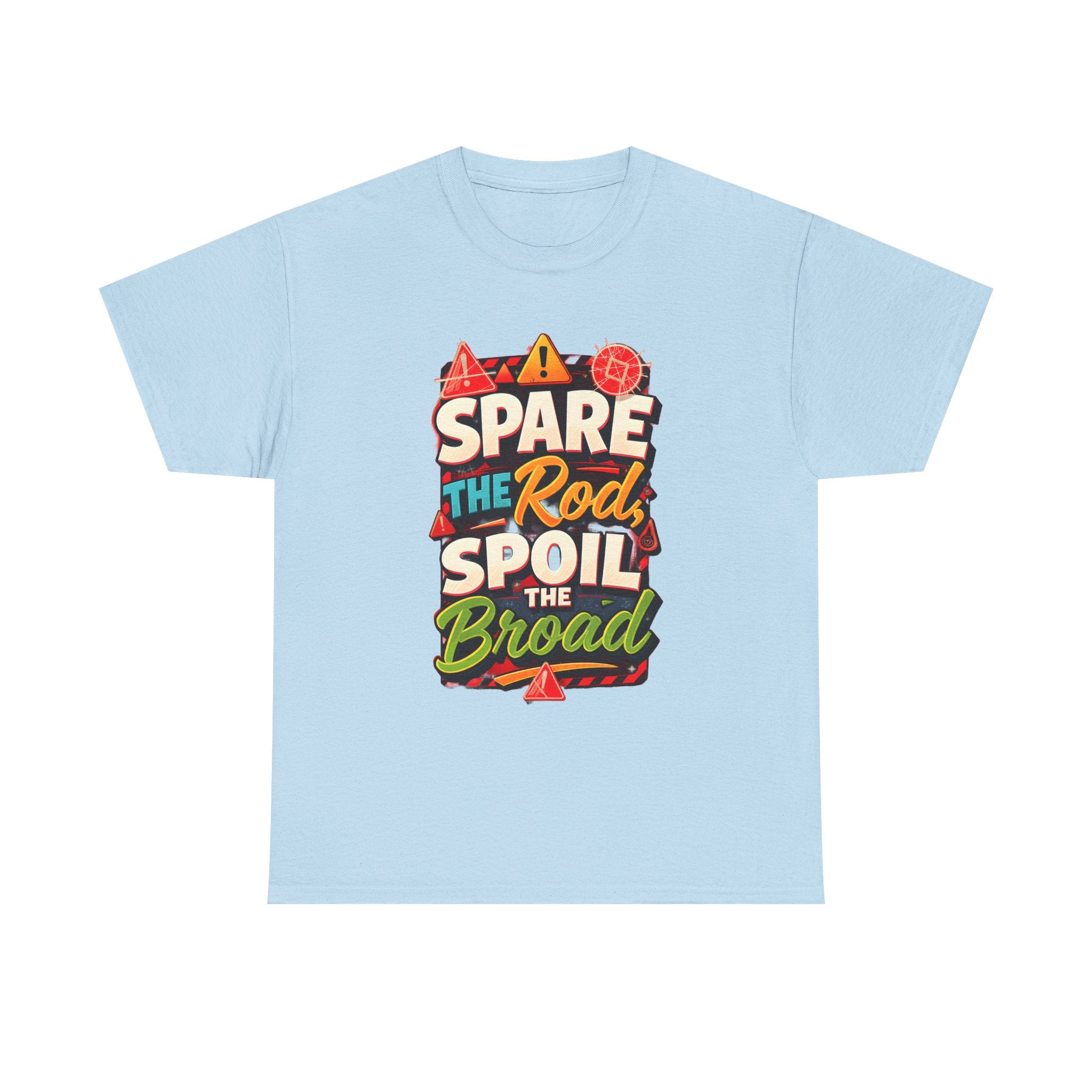 "Spare the Rod, Spoil the Broad" Funny Vintage Typography T-Shirt