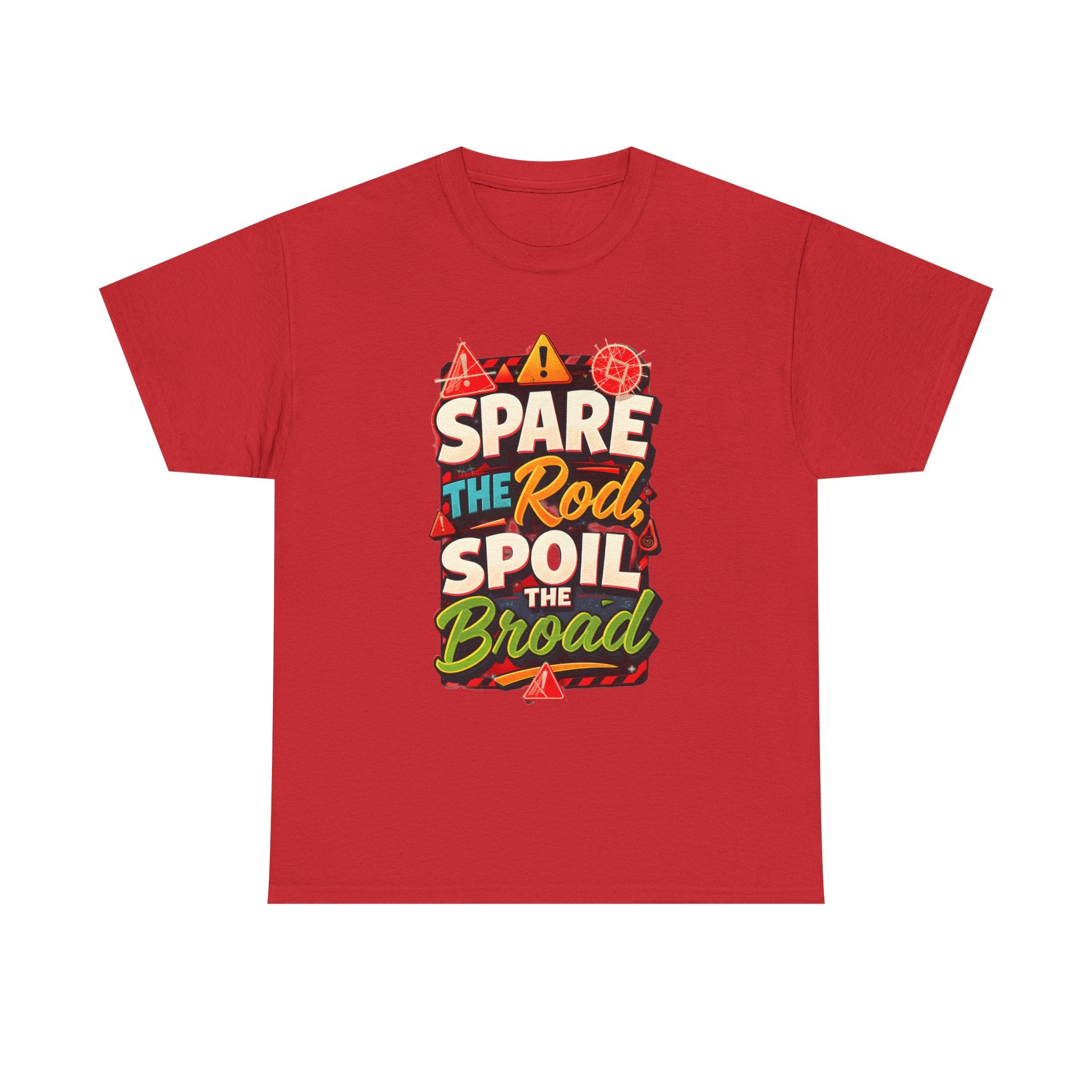 "Spare the Rod, Spoil the Broad" Funny Vintage Typography T-Shirt